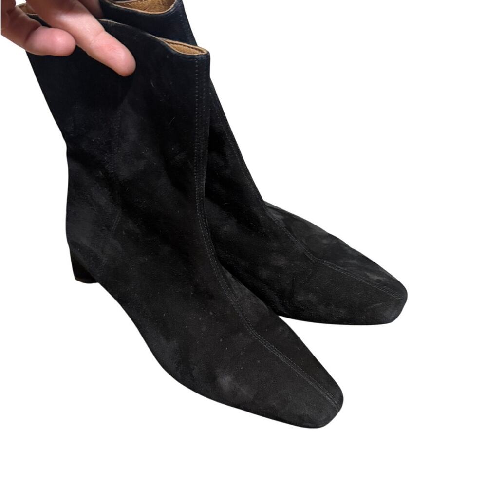 LOQ Black Suede Ankle Boots Sz. 36 (US 5.5) - Picture 4 of 8